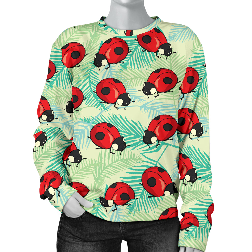 Ladybug Cute Print Pattern Women Long Sleeve Sweatshirt