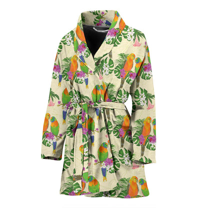 Conures Pattern Print Design 02 Women Bathrobe
