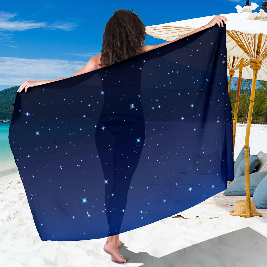 Night sky Pattern Print Design A01 Sarong Pareo Wrap