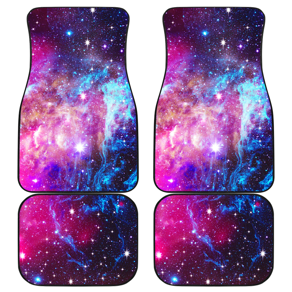 Galaxy Night Purple Space Print  Car Floor Mats Front Back