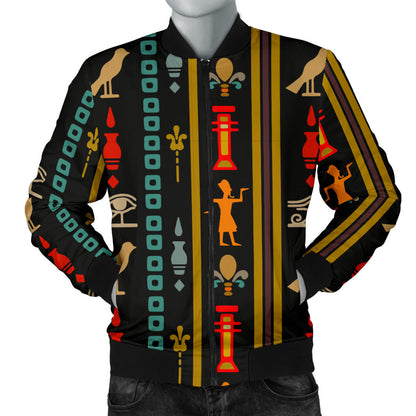 Eye of Horus Egypt Style Pattern Men Bomber Jacket