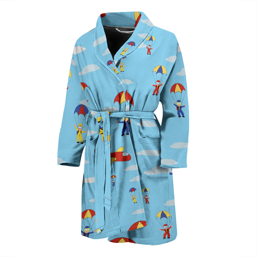 Skydiver Print Design LKS304 Men Bathrobe
