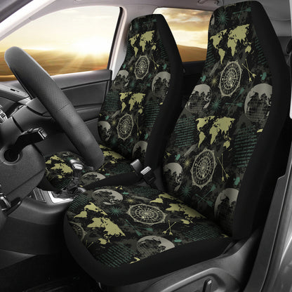 World Map Print Design LKS303 Car Seat Covers