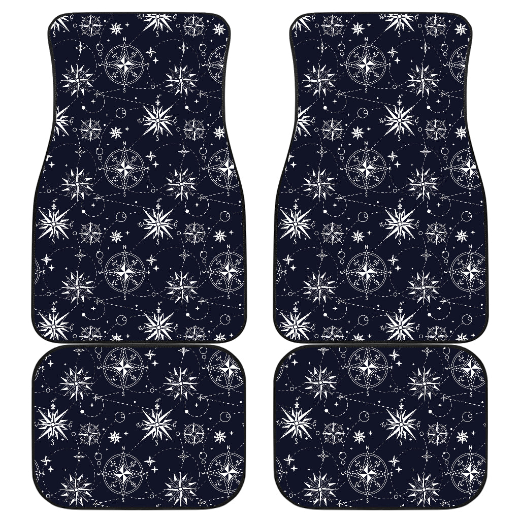 Nautical Sky Design Themed Print Car Floor Mats Front Back