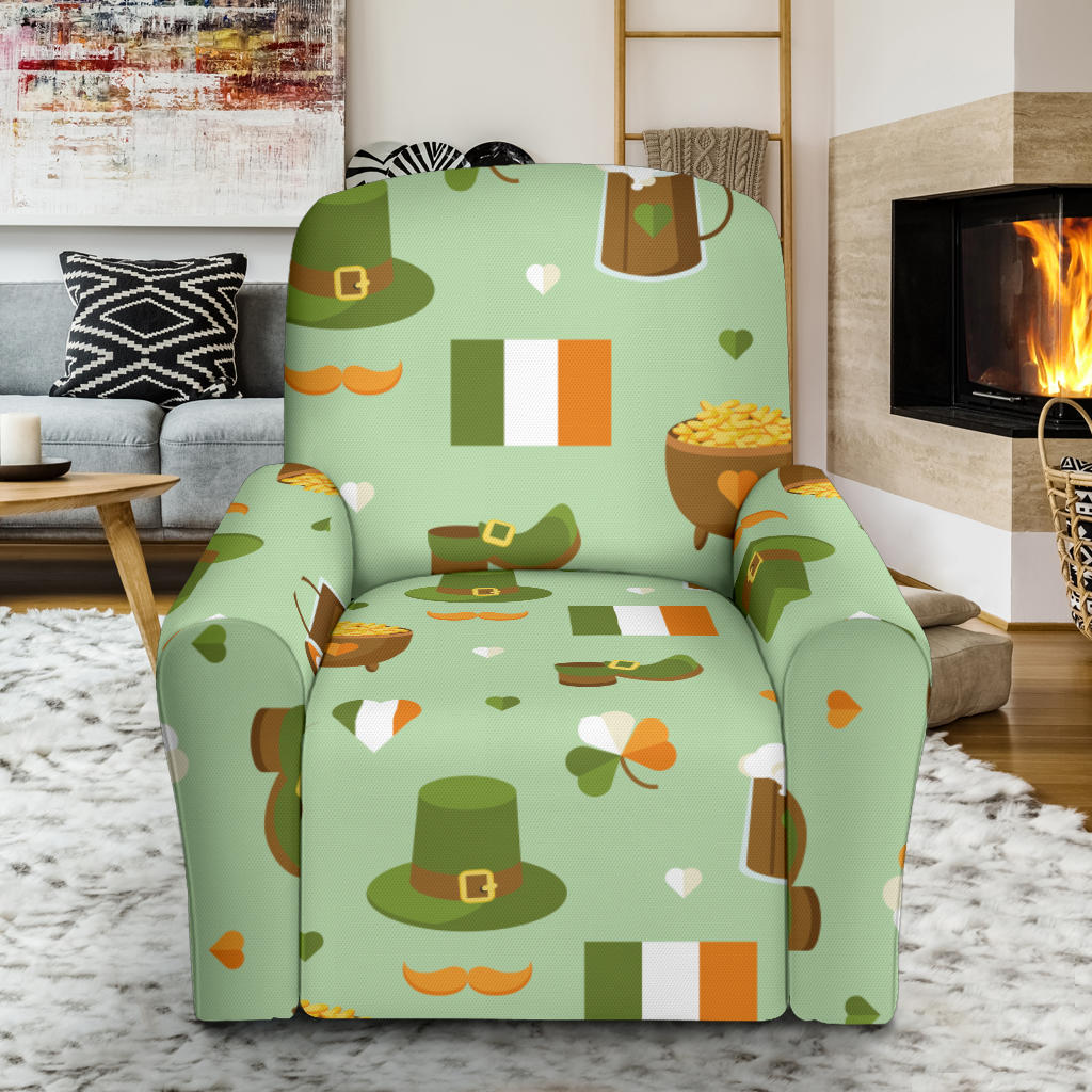 St Patricks Day Print Design LKS302 Recliner Slipcover with Pocket