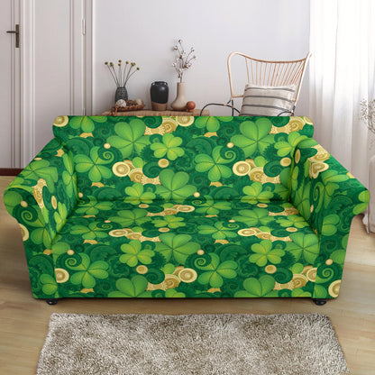 Shamrock Print Design LKS301 Loveseat Couch Slipcover