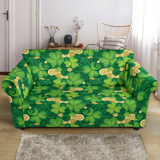 Shamrock Print Design LKS301 Loveseat Couch Slipcover