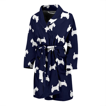 Scottish Terriers Print Design LKS3019 Men Bathrobe