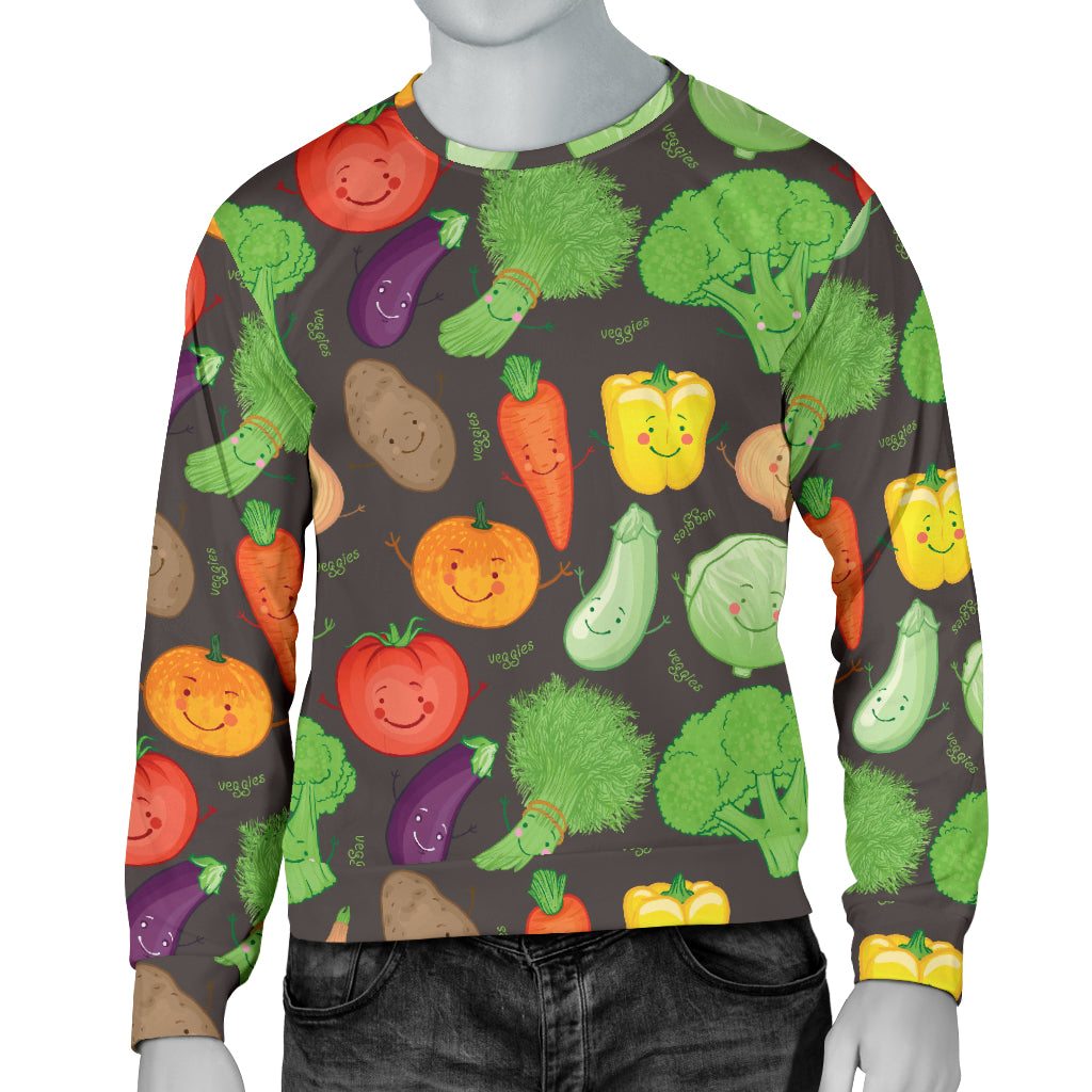Vegan Funny Themed Design Print Men Long Sleeve Sweatshirt