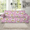 Sheep Cute Pattern Print Design 01 Sofa Slipcover