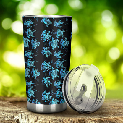 Tribal Turtle Polynesian Themed Design Tumbler