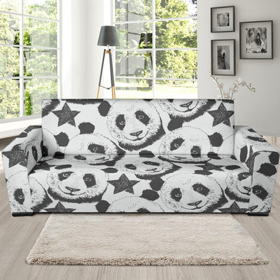 Panda Pattern Print Design A02 Sofa Slipcover