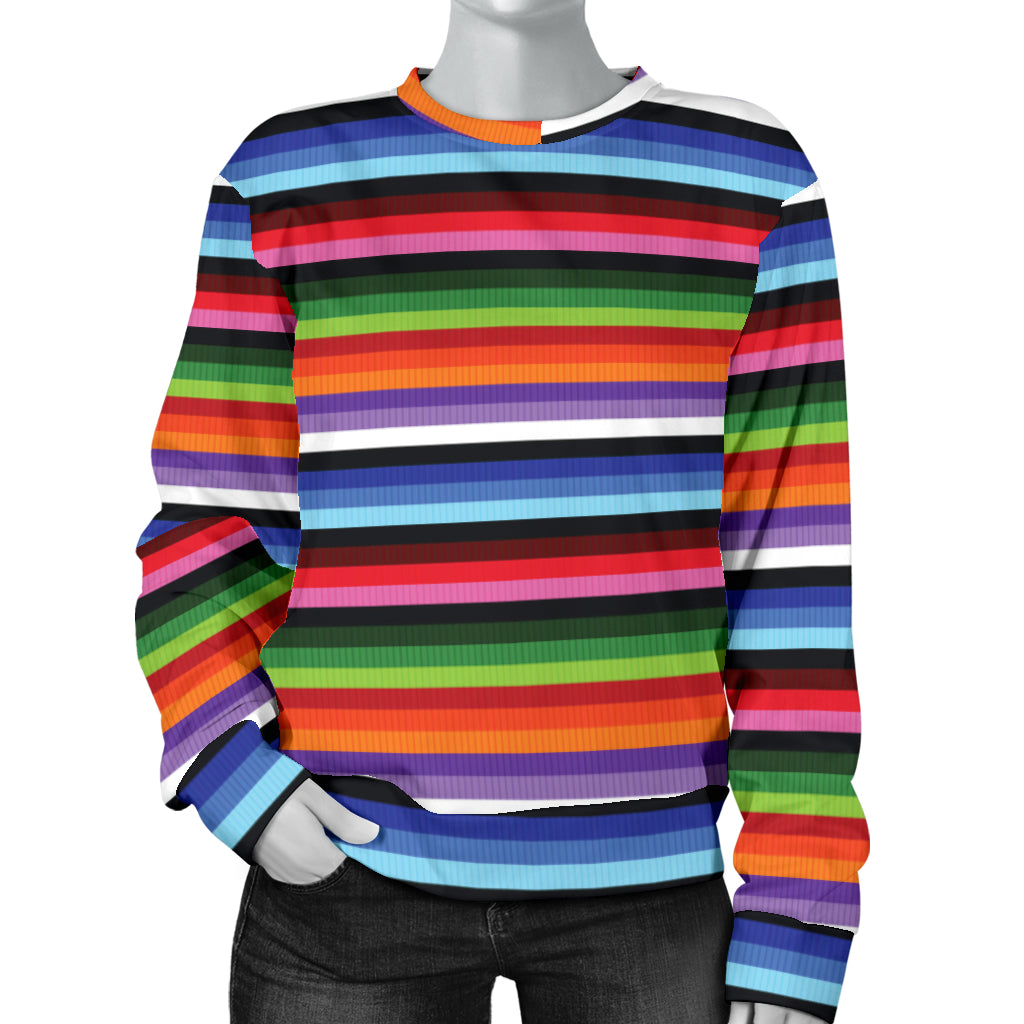 Serape Design Women Long Sleeve Sweatshirt