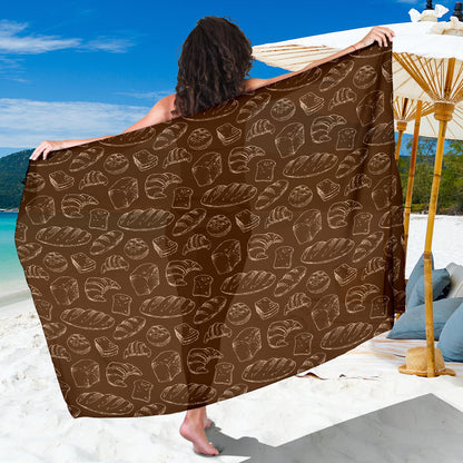 Bread Pattern Print Design 02 Sarong Pareo Wrap
