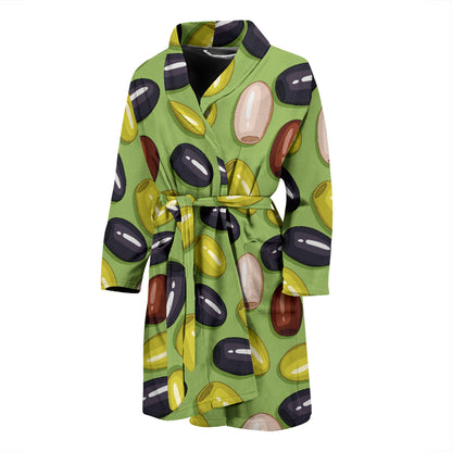 Olive Print Design LKS301 Men Bathrobe