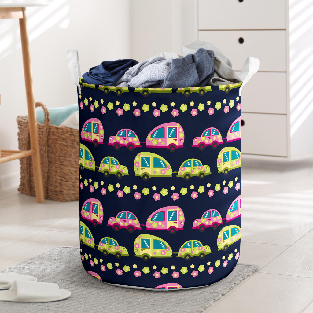 Camper Cute Camping Design No 3 Print Laundry Basket