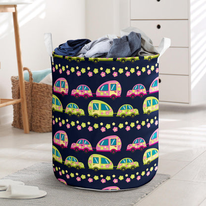 Camper Cute Camping Design No 3 Print Laundry Basket