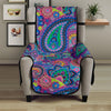 Paisley Colorful Pattern Print Design A02 Armchair Cover Protector