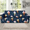 Ice Cream Pattern Print Design 04 Sofa Slipcover