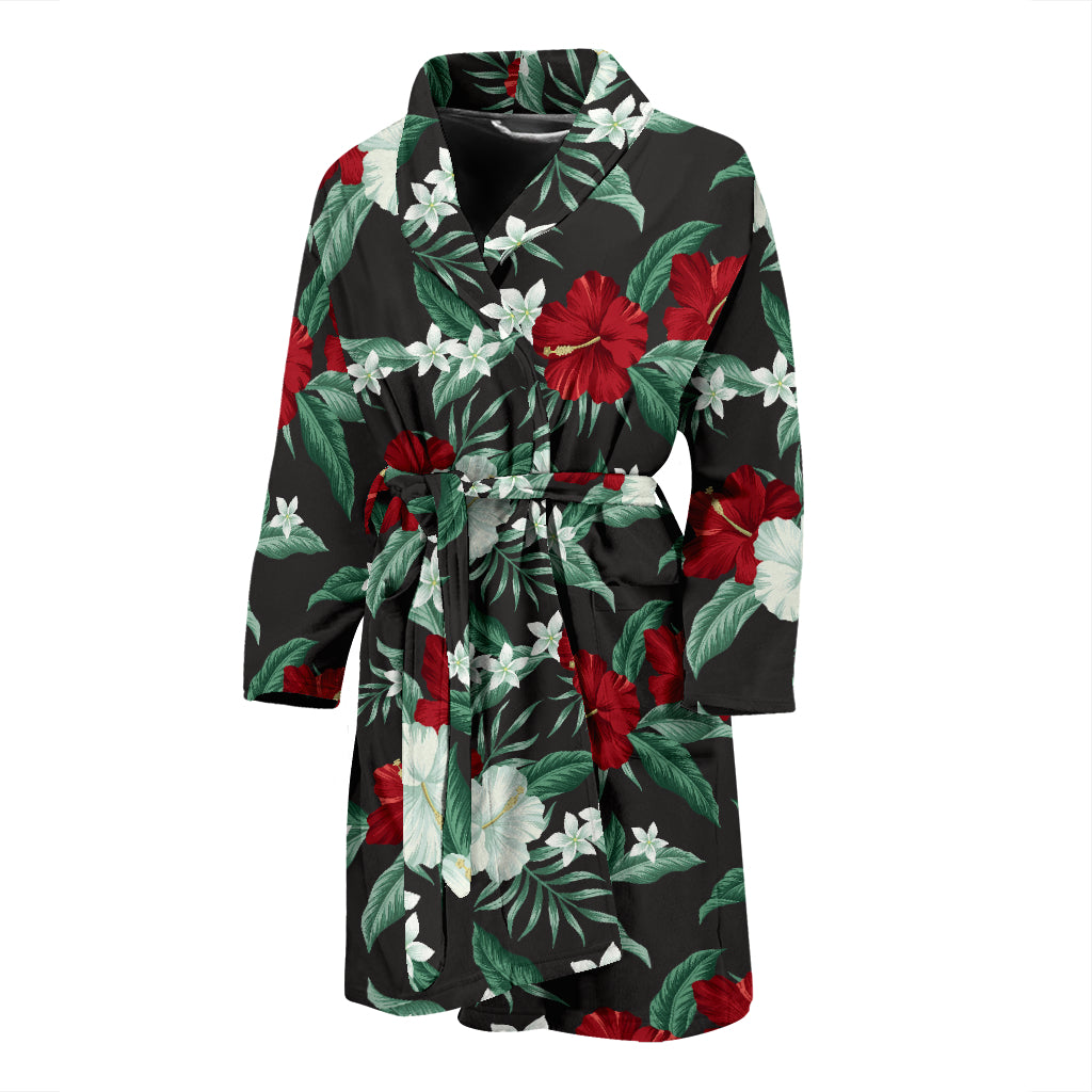 Tropical Flower Print Design LKS303 Men Bathrobe