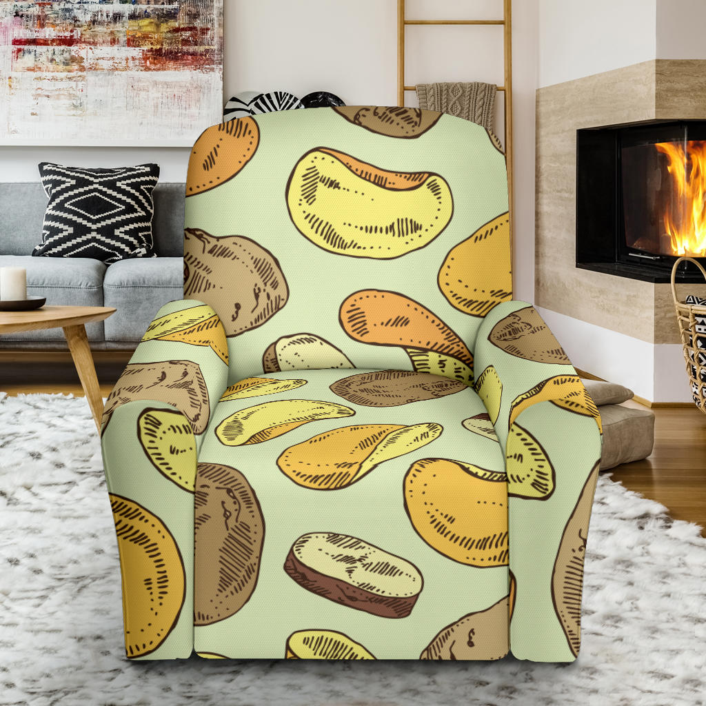 Potato Pattern Print Design A03 Recliner Slipcover with Pocket
