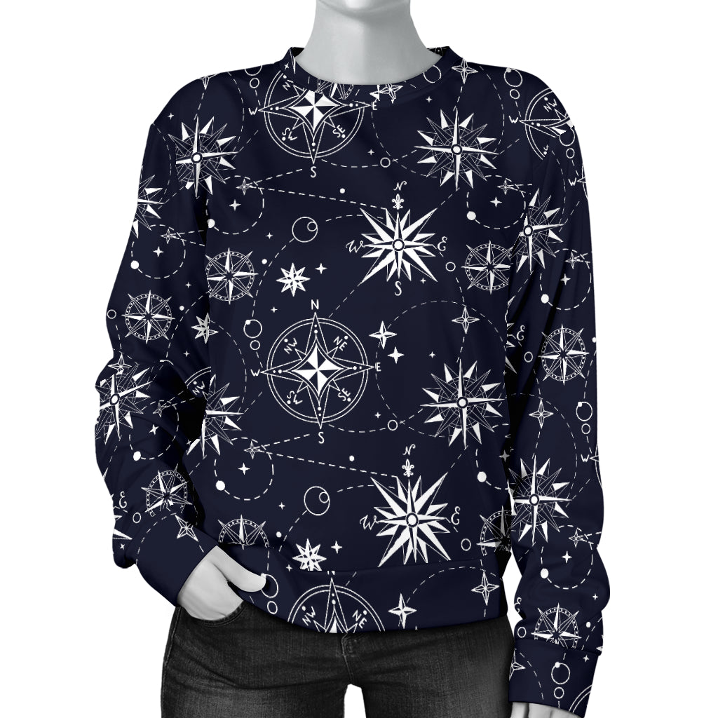 Nautical Sky Design Themed Print Women Long Sleeve Sweatshirt