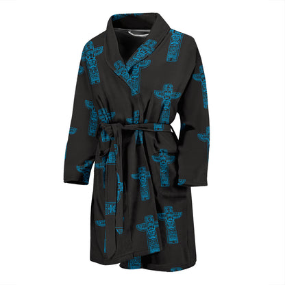Totem Print Design LKS304 Men Bathrobe