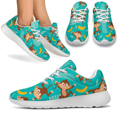 Monkey Happy Design Themed Print Athletic Shoes