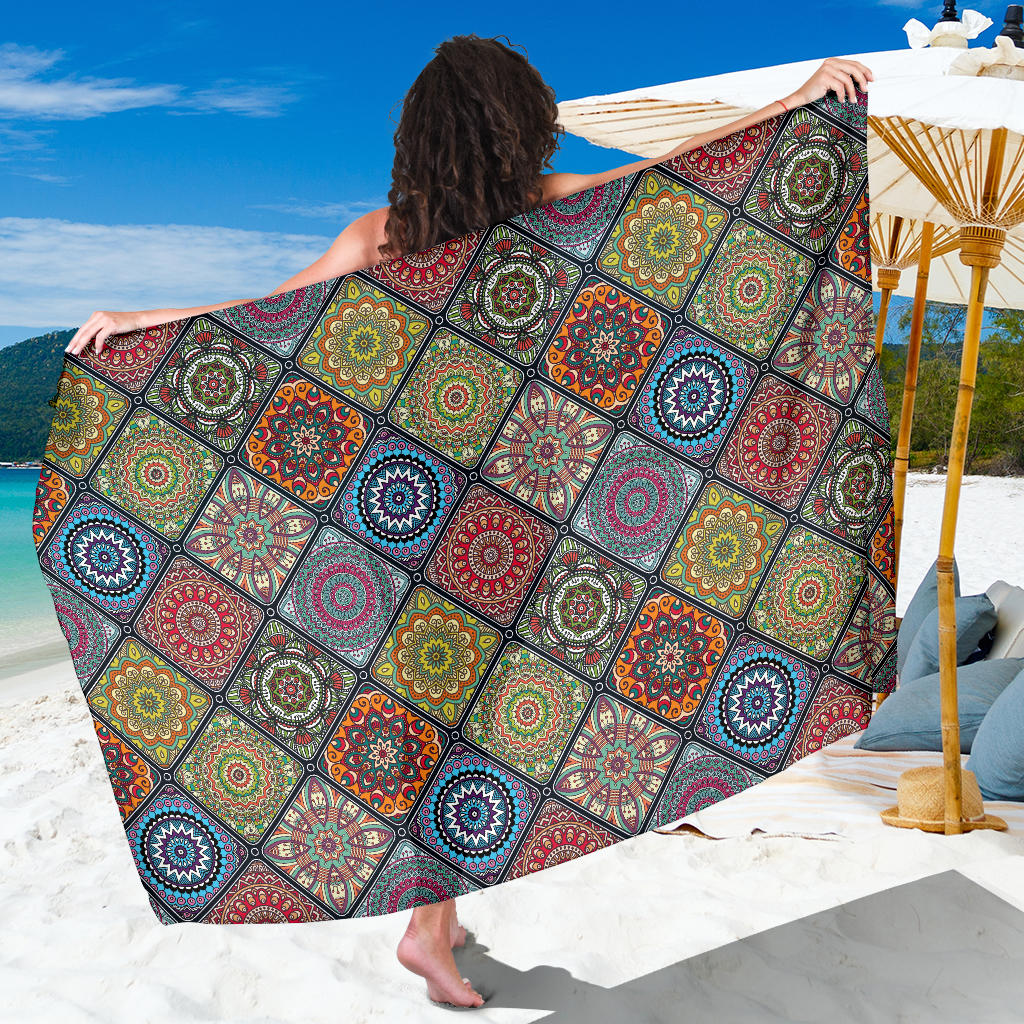Bohemian Pattern Print Design 05 Sarong Pareo Wrap