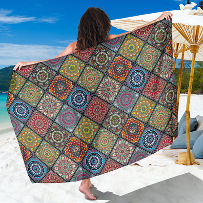 Bohemian Pattern Print Design 05 Sarong Pareo Wrap