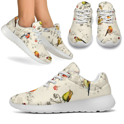 Bird Watercolor Design Pattern Athletic Shoes