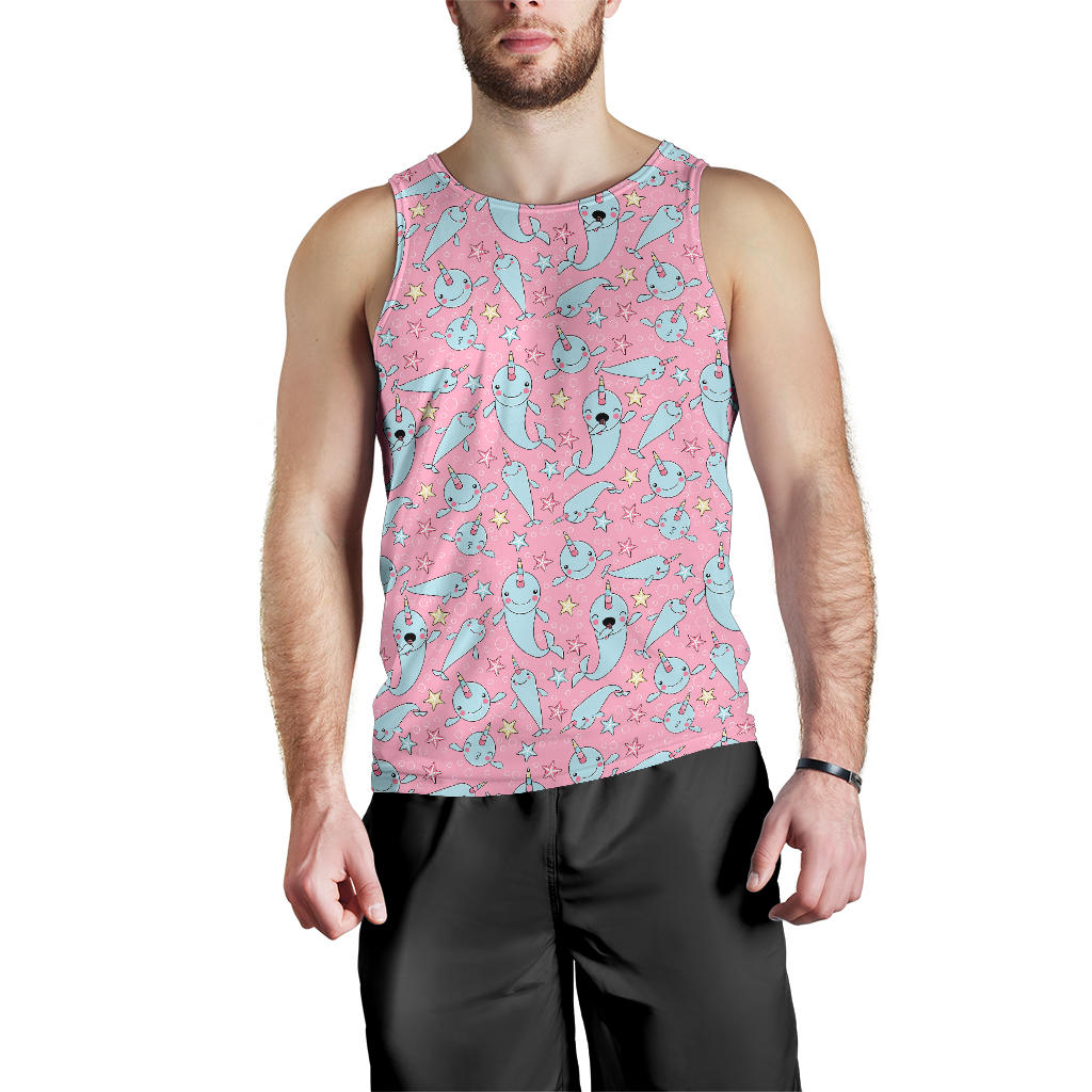 Narwhal Cartoon Cute Print Men Tank Top