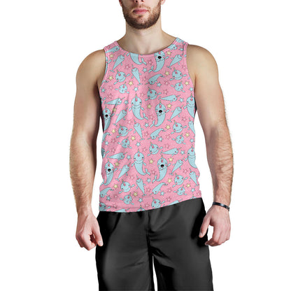 Narwhal Cartoon Cute Print Men Tank Top