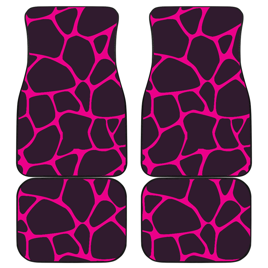 Giraffe Pink Background Texture Print Car Floor Mats Front Back