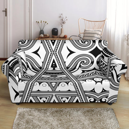 Samoan Pattern Print Design LKS302 Loveseat Couch Slipcover