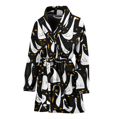 Goose Print Design LKS401 Women Bathrobe