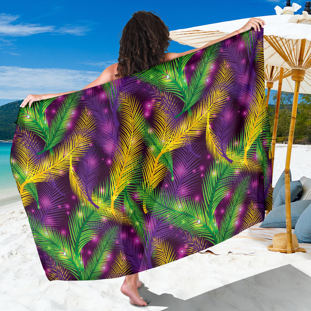 Mardi Gras Pattern Print Design 09 Sarong Pareo Wrap