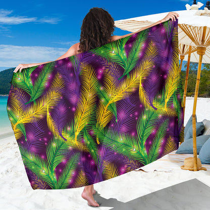 Mardi Gras Pattern Print Design 09 Sarong Pareo Wrap