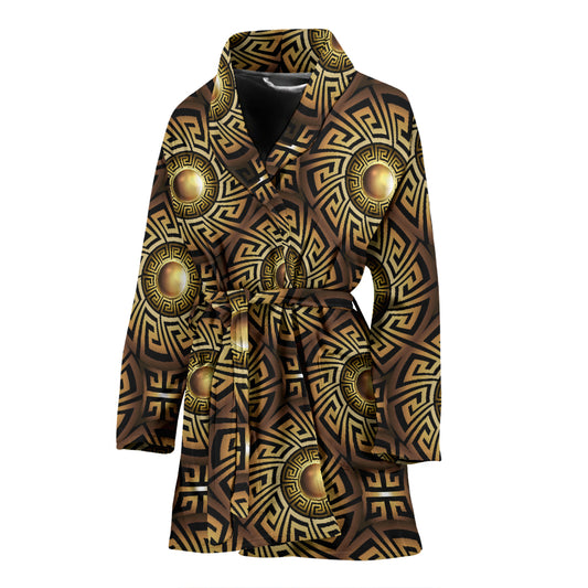 Ancient Greek Print Design LKS3012 Women Bathrobe