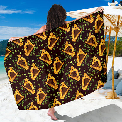 Harp Pattern Print Design 02 Sarong Pareo Wrap