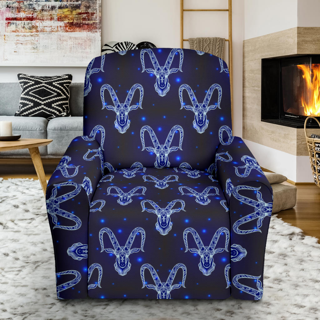 Goat Print Design LKS401 Recliner Slipcover with Pocket