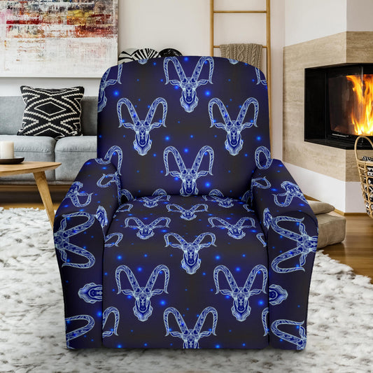Goat Print Design LKS401 Recliner Slipcover with Pocket