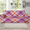 Madras Pattern Print Design 02 Sofa Slipcover