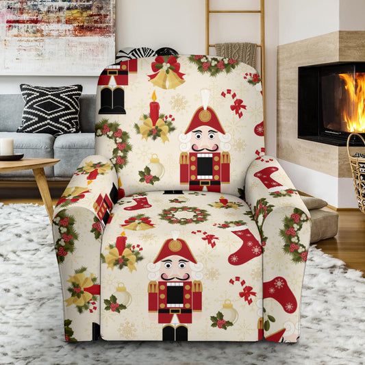 Nutcracker Pattern Print Design A01 Recliner Slipcover with Pocket
