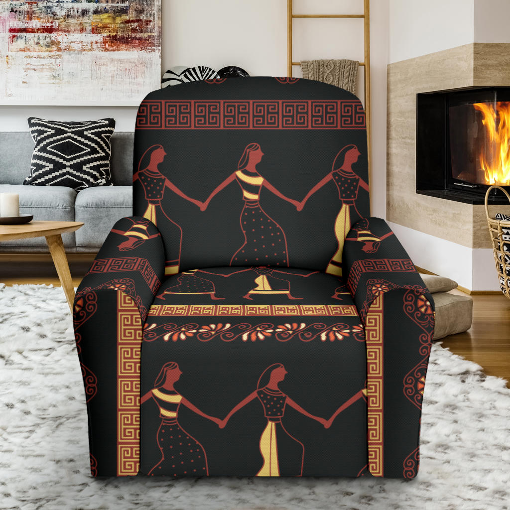 Ancient Greek Human Print Design LKS306 Recliner Slipcover with Pocket