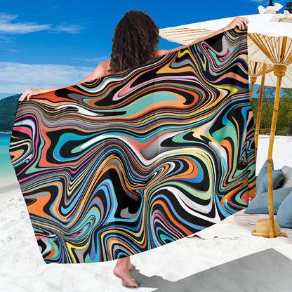 Liquid Pattern Print Design 02 Sarong Pareo Wrap