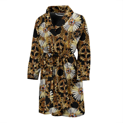 Steampunk Print Design LKS305 Men Bathrobe