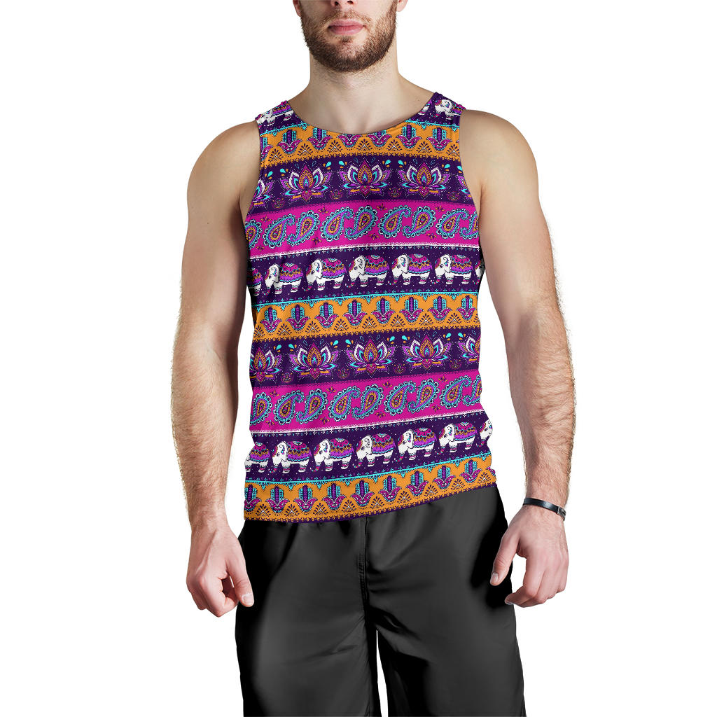 Boho Indian Style Pattern Men Tank Top