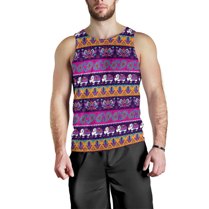 Boho Indian Style Pattern Men Tank Top