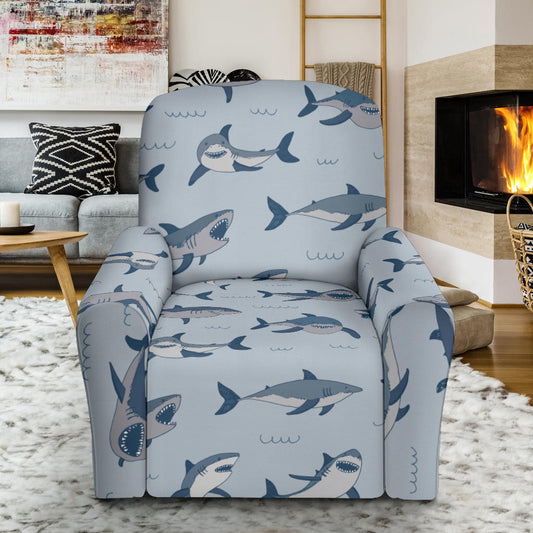 Shark Print Design LKS304 Recliner Slipcover with Pocket